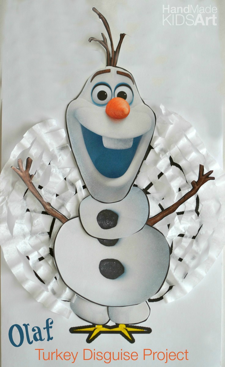 olaf inspired turkey disguise project - innovation kids lab